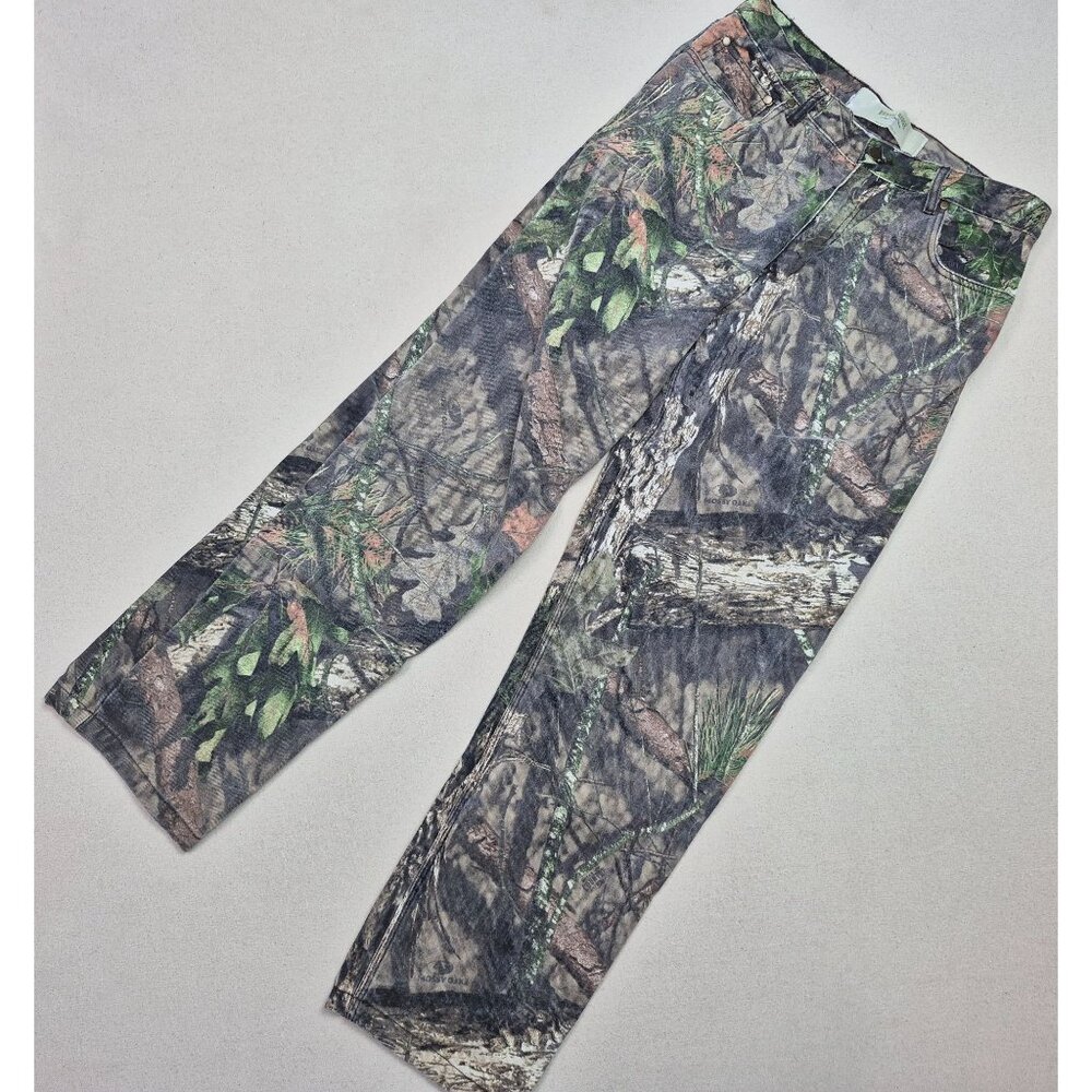 Rustic Ridge Men's Mossy Oak Camo Hunting Fishing Denim Jeans Sz 34/34 EXCELLENT